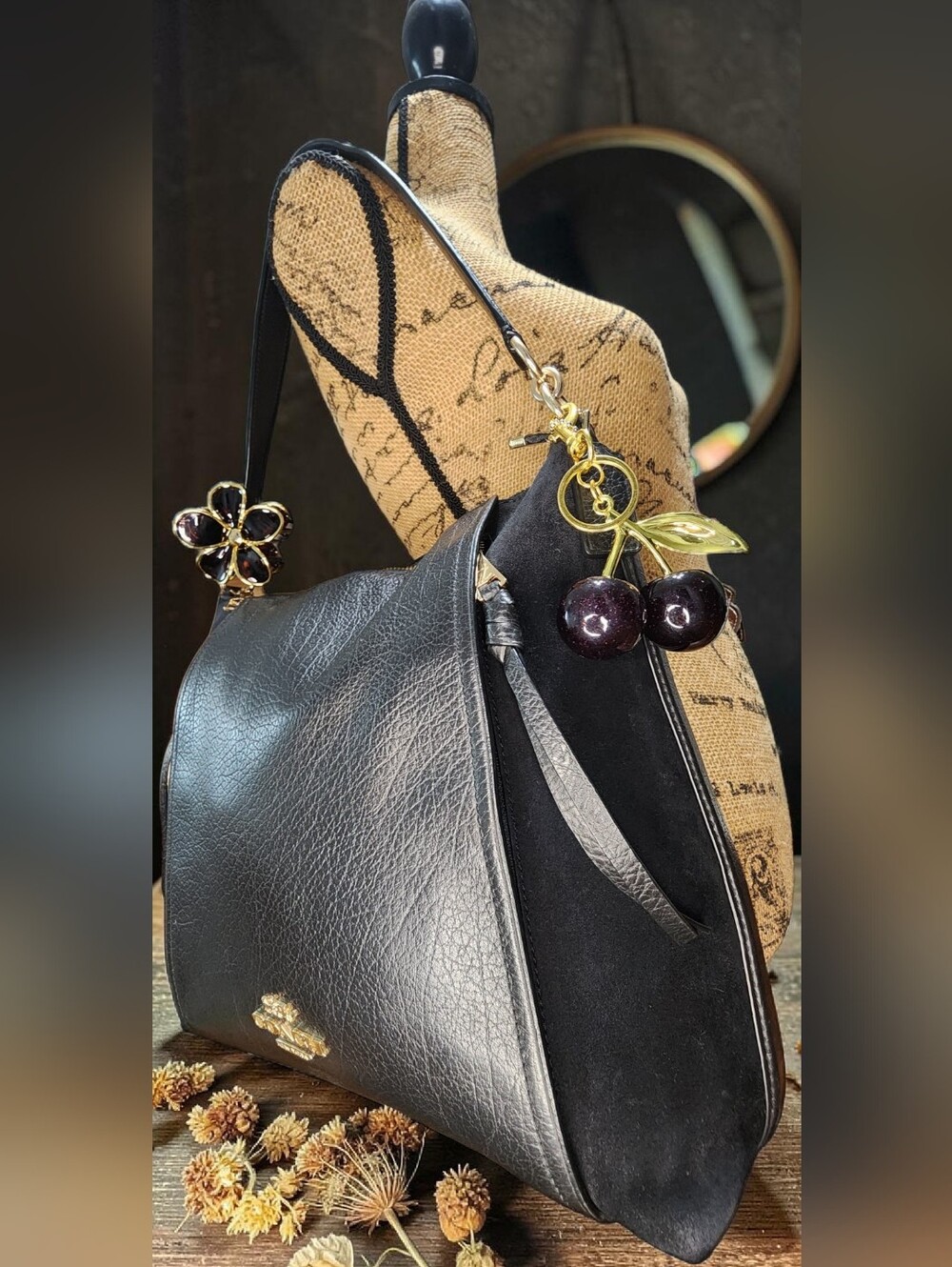 Coach Marlon Hobo Black Pebbled Leather Bag Style No. F79994 - Picture 3 of 15
